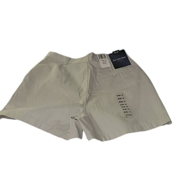 Dockers Womens Flat Front Shorts Size‎ 10 Beige 100% Cotton NWT Classic Design - Picture 3 of 5